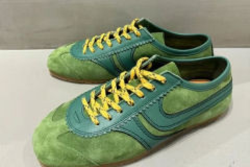 Femmes Cuir Allemand Trainers, Comfortable Deerskin Lace-Up Flat Sneakers for Women