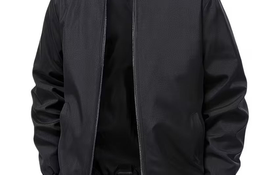 Spring Sports Jacket for Men with Baseball Collar