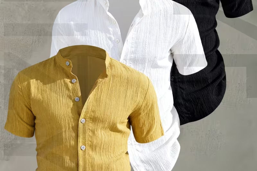 3pcs MenS Summer Short Sleeve Shirt